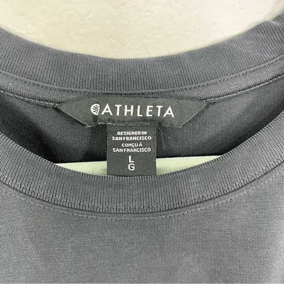 Athleta NWT Seasoft Midi Elastic Waist Sports Dress size Large Soft Black Black - Picture 6 of 11